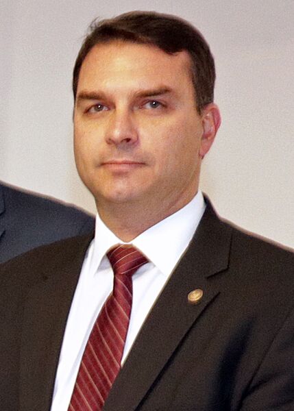 Flávio já senador eleito, no Rio de Janeiro (29 nov 2018)